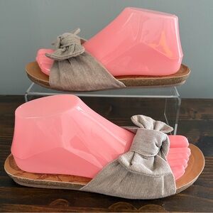 Blowfish Malibu Ginah Women’s Knot Front Slide Sandals in Twilight Smokey Twill